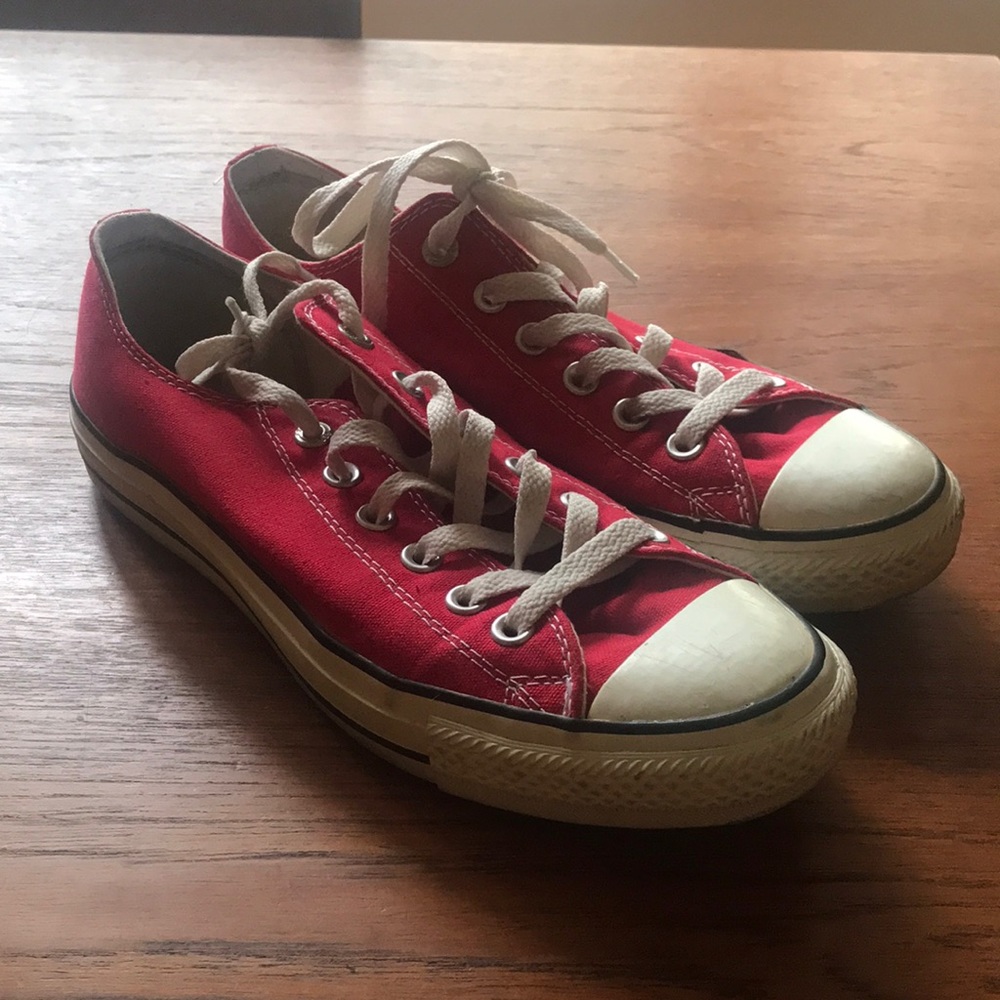 Converse Women's Chuck Taylor All Star Sneakers.  Red canvas.